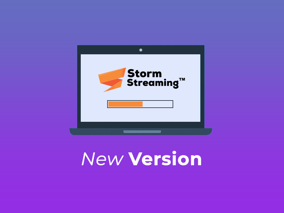 notebook with storm streaming logo